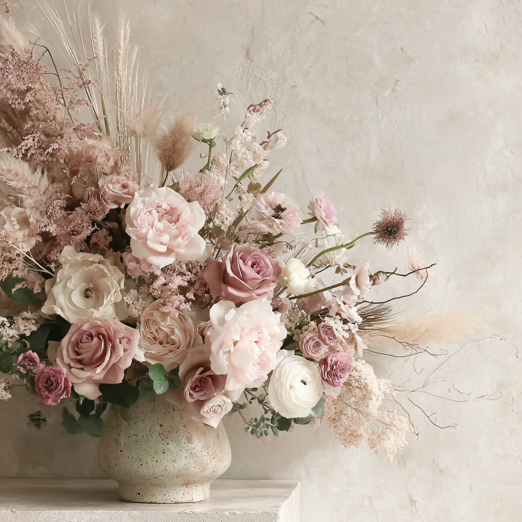 ksieus aesthetic flower arrangement in a ceramic vase airy an f47ca3f7 0cb2 4236 840e e77de40e561f 2