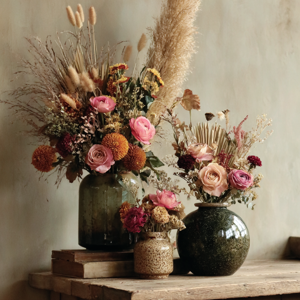 ksieus rustic flower arrangements in assorted ceramic and vin bda0dfd5 961b 4168 9150 e175f465477b 1